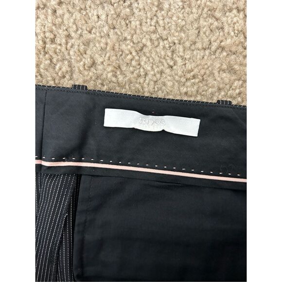Hugo Boss Virgin Wool Black White Stripe Straight Leg Pants, Size 8, MSRP $278 - Picture 4 of 8